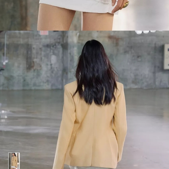 Zara Gold Blazer And Trouser Set Large - Picture 3 of 16